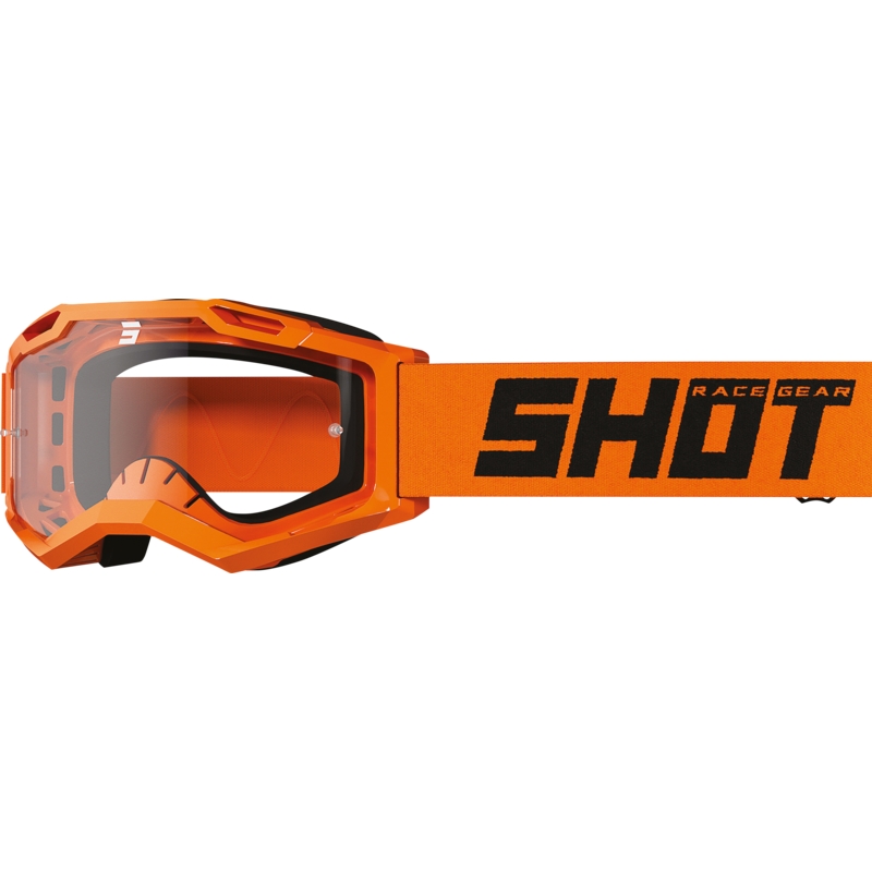 Lunettes de motocross enfant Shot Rocket Kid 2.0 orange (plexi transparent)