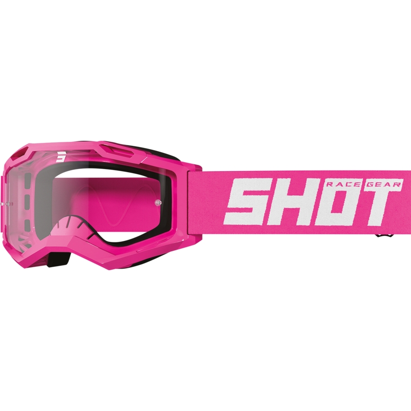 Lunettes de motocross enfant Shot Rocket Kid 2.0 rose (plexi transparent)