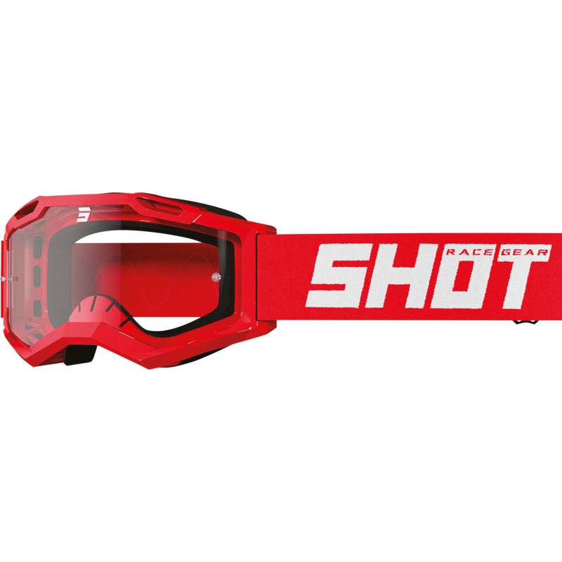 Lunettes de motocross enfant Shot Rocket Kid 2.0 rouge (plexi transparent)