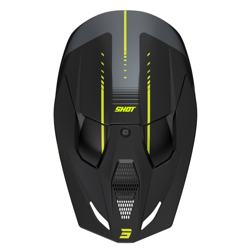 Casque motocross Shot Furious Peak gris-jaune fluo matt
