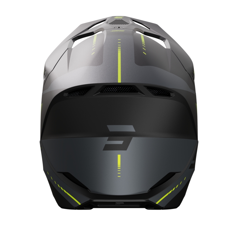 Casque motocross Shot Furious Peak gris-jaune fluo matt