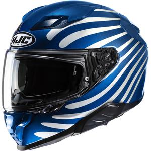Casque moto intégral HJC F71 Zen MC2 blanc-bleu