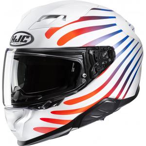 Casque moto intégral HJC F71 Zen MC21SF blanc et arc-en-ciel