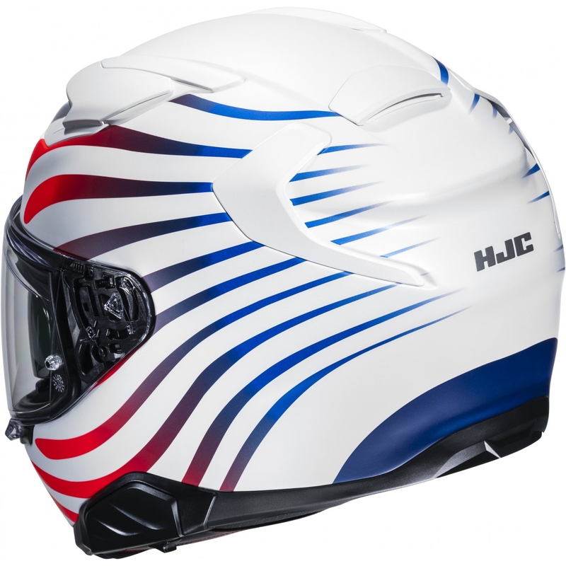 Casque moto intégral HJC F71 Zen MC21SF blanc et arc-en-ciel