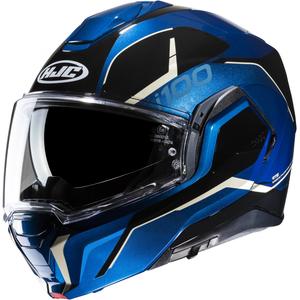 HJC i100 Lorix MC2 noir-blanc-bleu casque de moto modulable