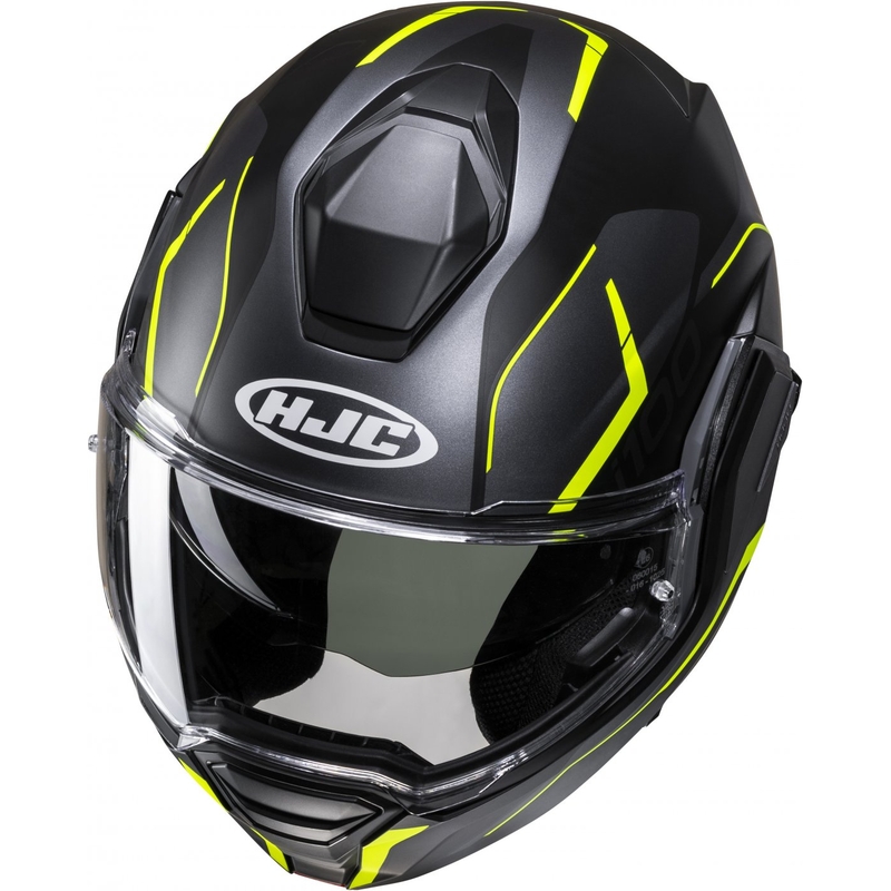 HJC i100 Lorix MC3HSF noir-gris-jaune casque moto modulable