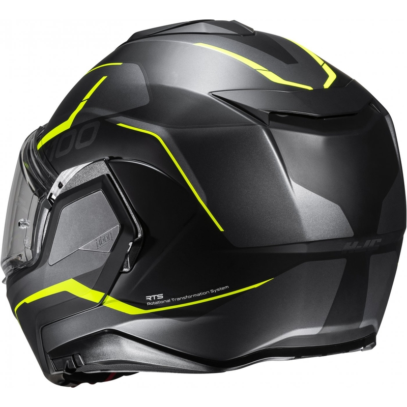 HJC i100 Lorix MC3HSF noir-gris-jaune casque moto modulable