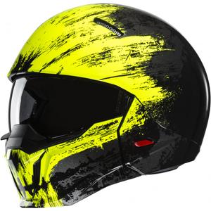 Casque ouvert avec masque HJC i20 Furia MC3H noir-jaune fluo