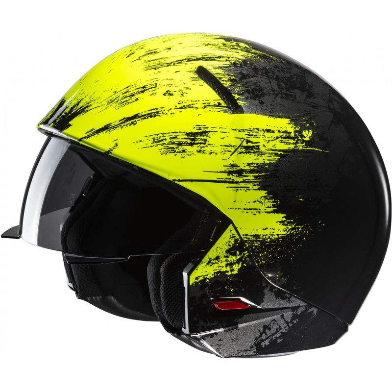 Casque ouvert avec masque HJC i20 Furia MC3H noir-jaune fluo
