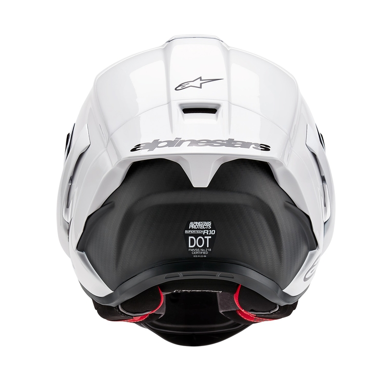 Casque moto intégral Alpinestars Supertech R-10 Solid carbon white matt