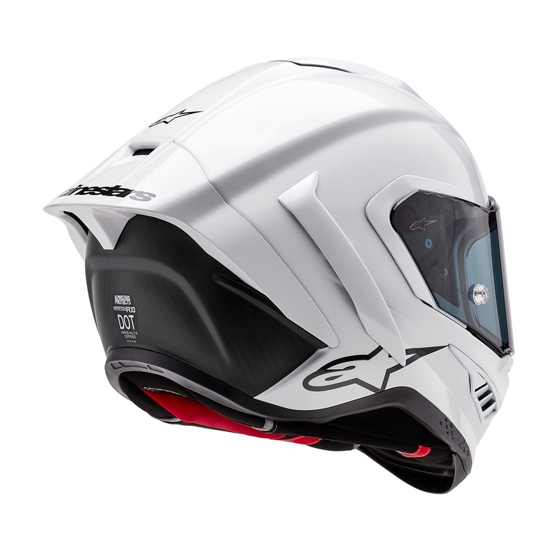 Casque moto intégral Alpinestars Supertech R-10 Solid carbon white matt