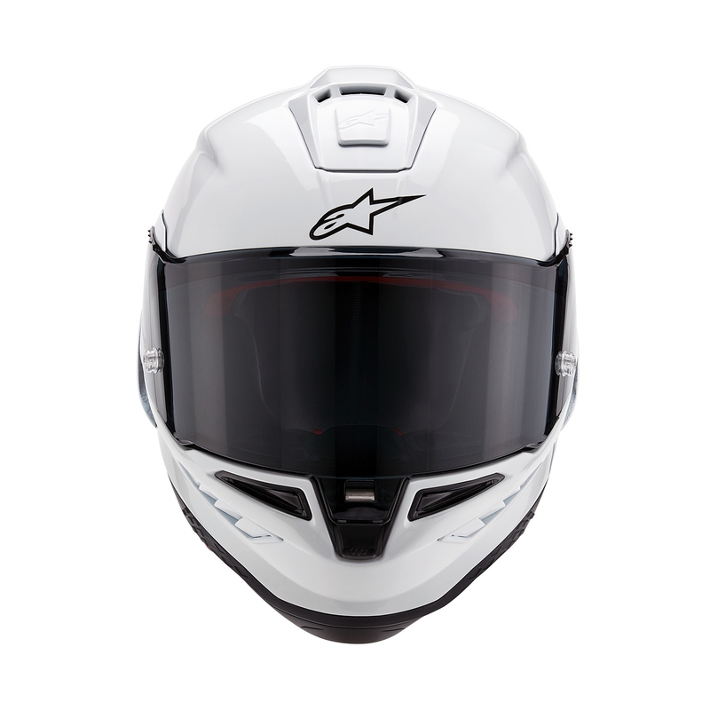 Casque moto intégral Alpinestars Supertech R-10 Solid carbon white matt
