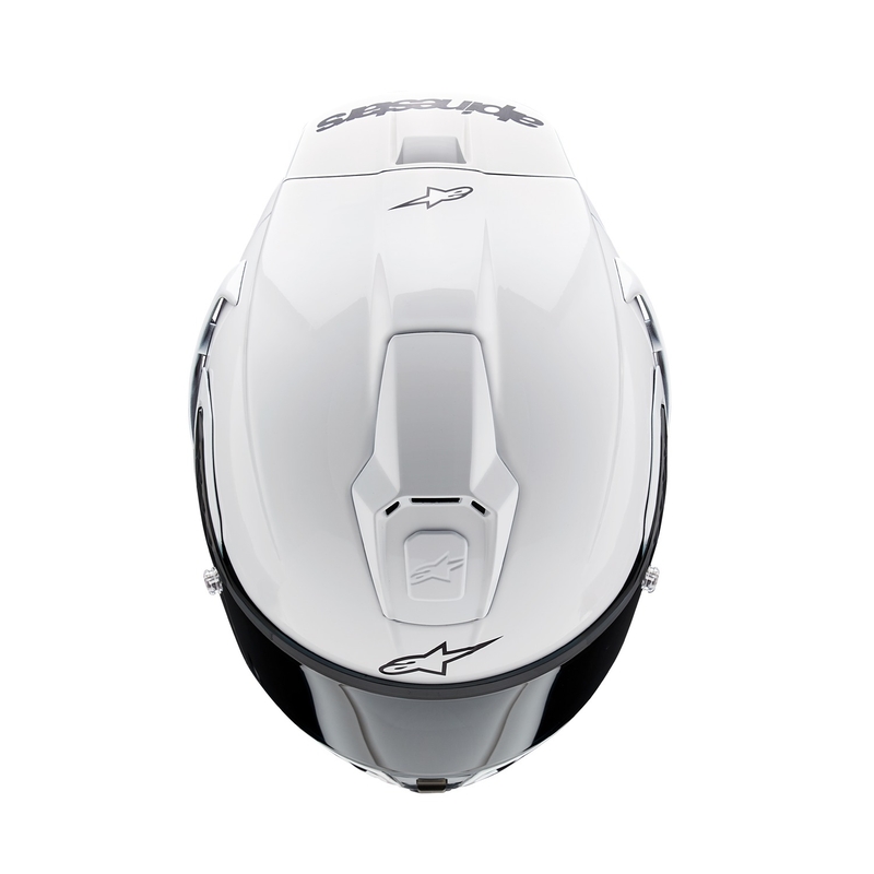 Casque moto intégral Alpinestars Supertech R-10 Solid carbon white matt