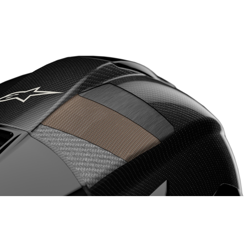 Casque moto intégral Alpinestars Supertech R-10 Solid carbon white matt