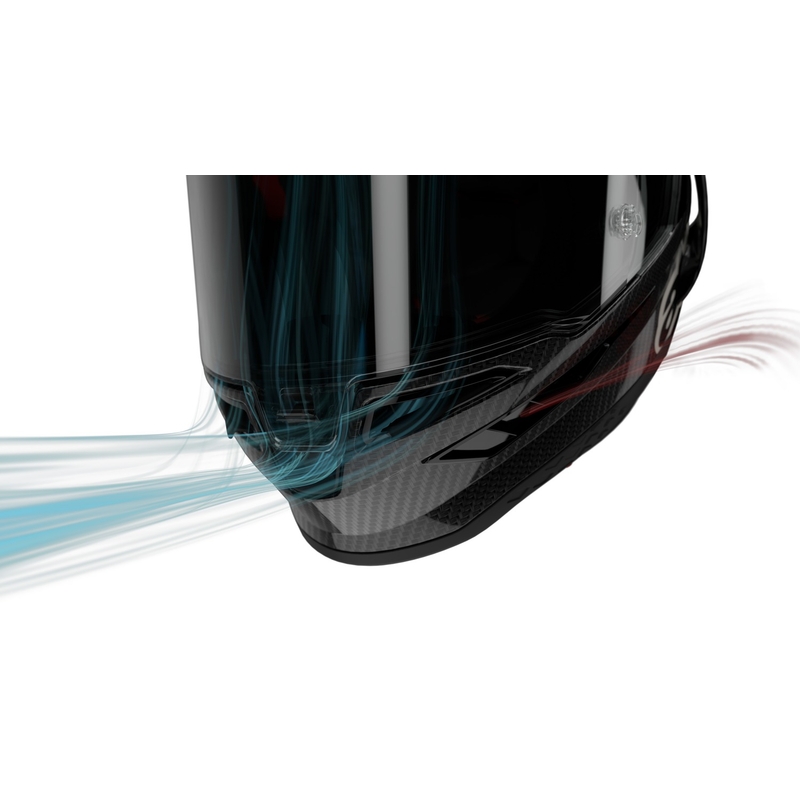 Casque moto intégral Alpinestars Supertech R-10 Team carbone rouge fluo-bleu-blanc mat