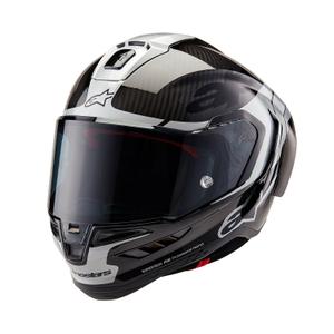 Casque moto intégral Alpinestars Supertech R-10 Element 2024 carbon silver-black