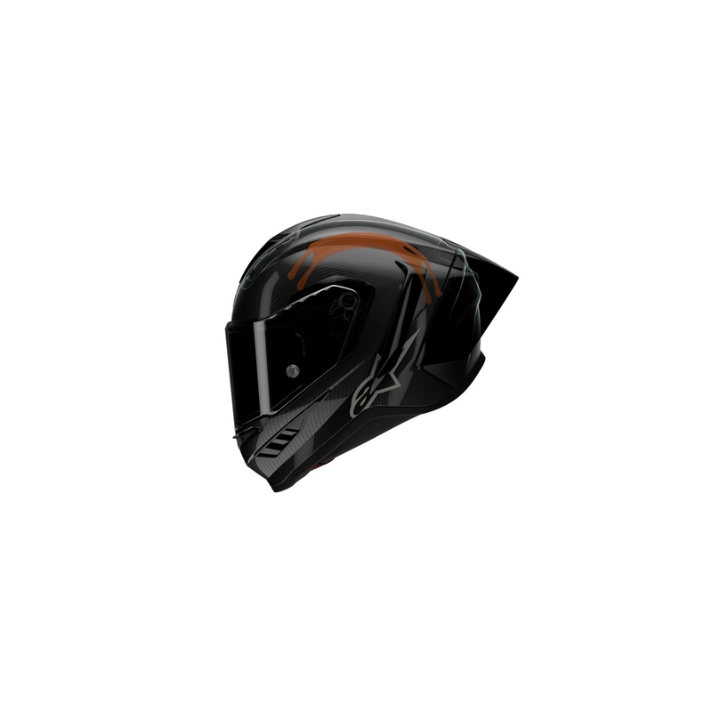 Casque moto intégral Alpinestars Supertech R-10 Element en carbone argent-noir