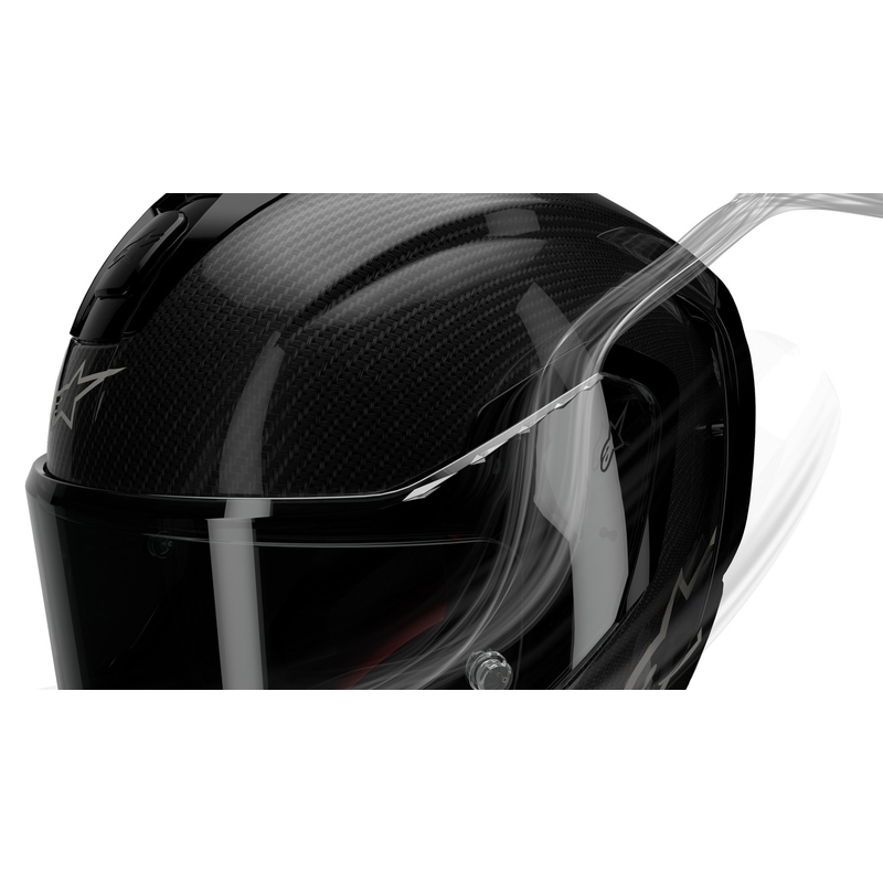 Casque moto intégral Alpinestars Supertech R-10 Element en carbone argent-noir