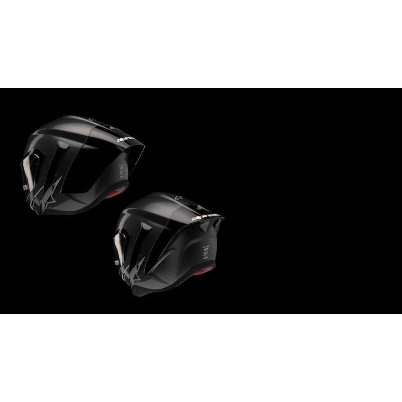 Casque moto intégral Alpinestars Supertech R-10 Element en carbone argent-noir