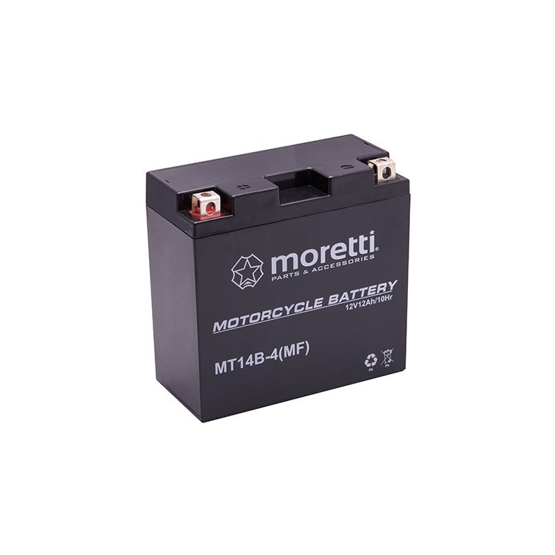 Moretti MT14B-4 batterie au gel sans entretien, 12V 12Ah