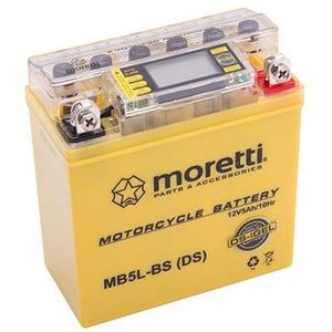 Batterie au gel sans entretien Moretti MB5L-BS, 12V 5Ah avec compteur de tension