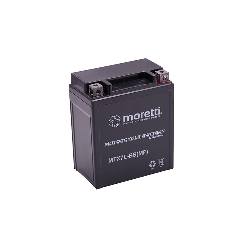 Bezúdržbová gelová baterie Moretti MTX7L-BS, 12V 7Ah