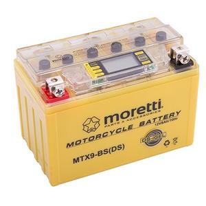 Moretti MTX9-BS batterie au gel sans entretien, 12V 8Ah avec compteur de tension