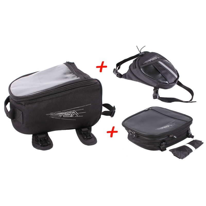 SET : sacoche RSA + pochette de cuisse + sacoche de selle