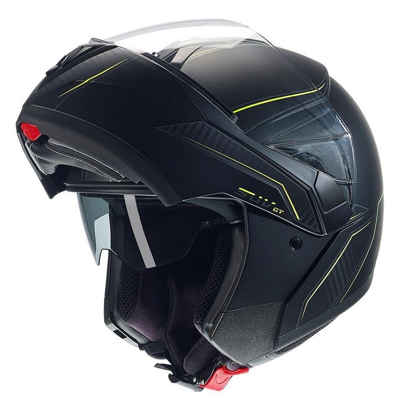 Vyklápěcí přilba na motorku CMS SUV GT ST černo-fluo žlutá