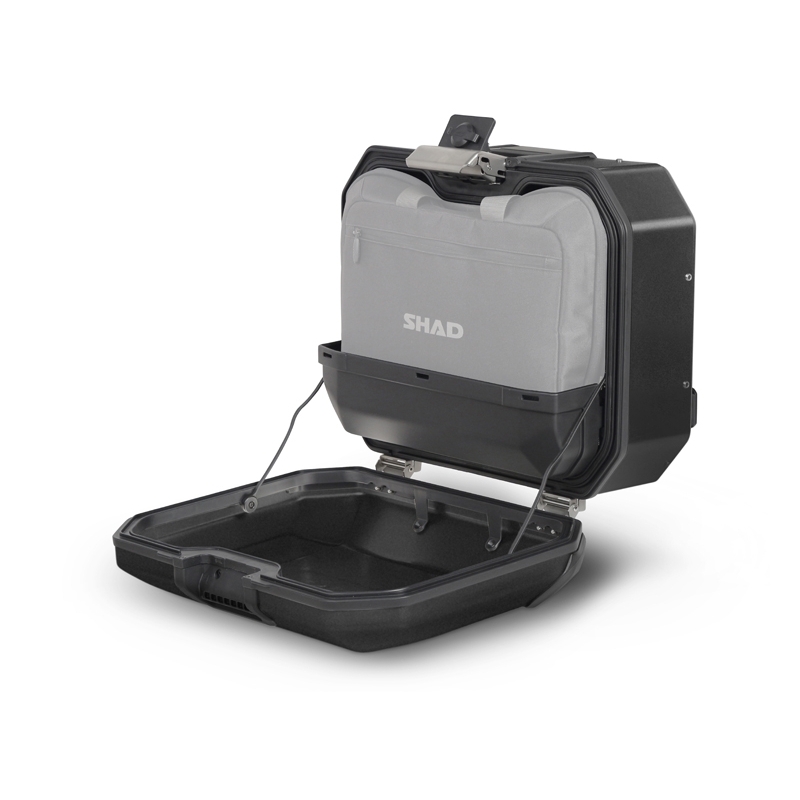 Kompletní sada černých hliníkových kufrů SHAD TERRA BLACK , 48L topcase   36L/47L boční kufry, včetně montážní sady a plotny SHAD HONDA CRF 1100 Africa Twin
