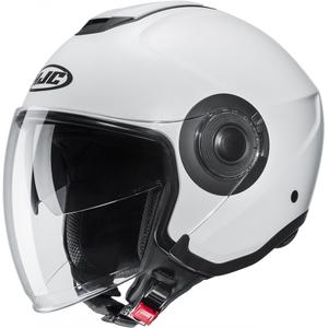 Casque moto ouvert HJC i40N Solid pearl white
