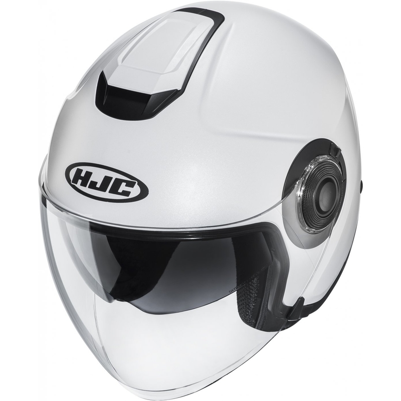 Casque moto ouvert HJC i40N Solid pearl white