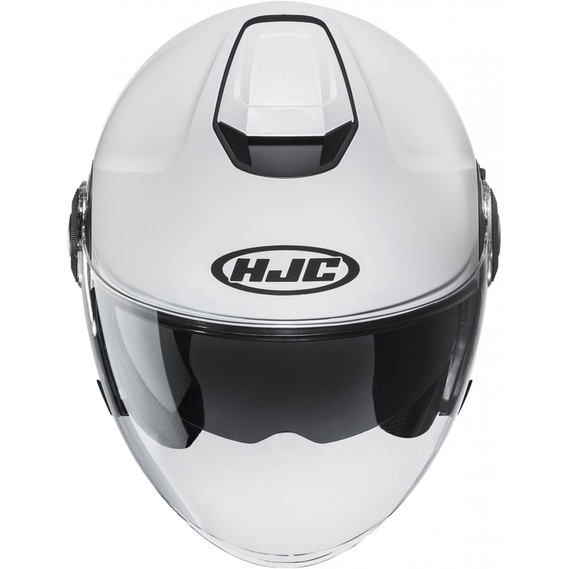 Casque moto ouvert HJC i40N Solid pearl white