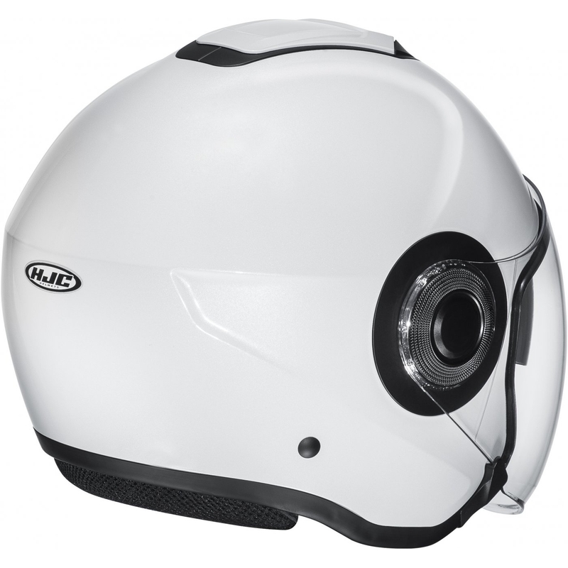 Casque moto ouvert HJC i40N Solid pearl white