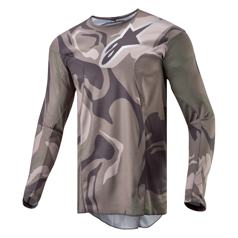 Maillot de motocross Alpinestars Racer Tactical vert camouflage-marron
