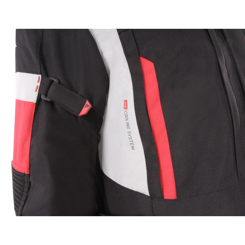 Veste de moto Street Racer Hilax noir-gris-rouge