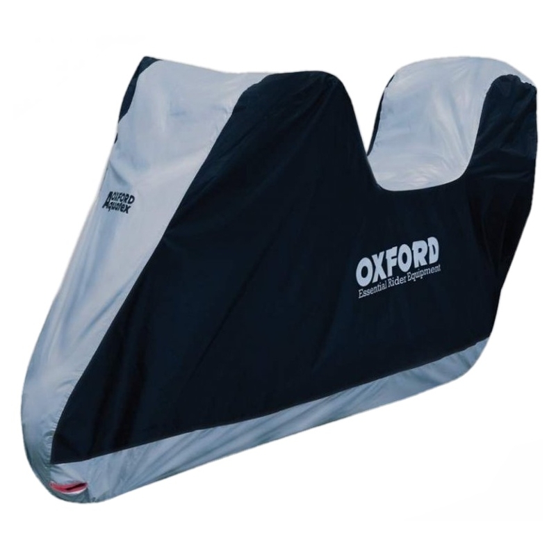 Housse de moto avec compartiment à bagages Oxford Aquatex noir-argent