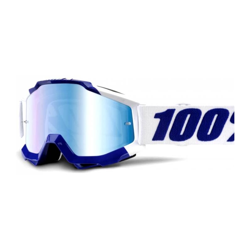 Brýle 100% Accuri Calgary (modré chrom plexi + čiré plexi s čepy pro slídy)