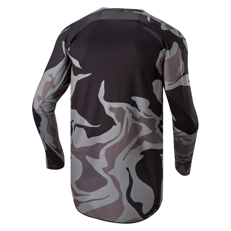Maillot de motocross Alpinestars Racer Tactical gris camouflage-jaune fluo-noir