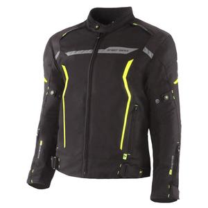 Veste de moto Street Racer Flex noir-jaune fluo