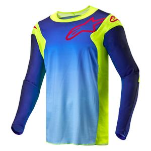 Maillot de motocross Alpinestars Racer Hoen jaune fluo-bleu-rouge