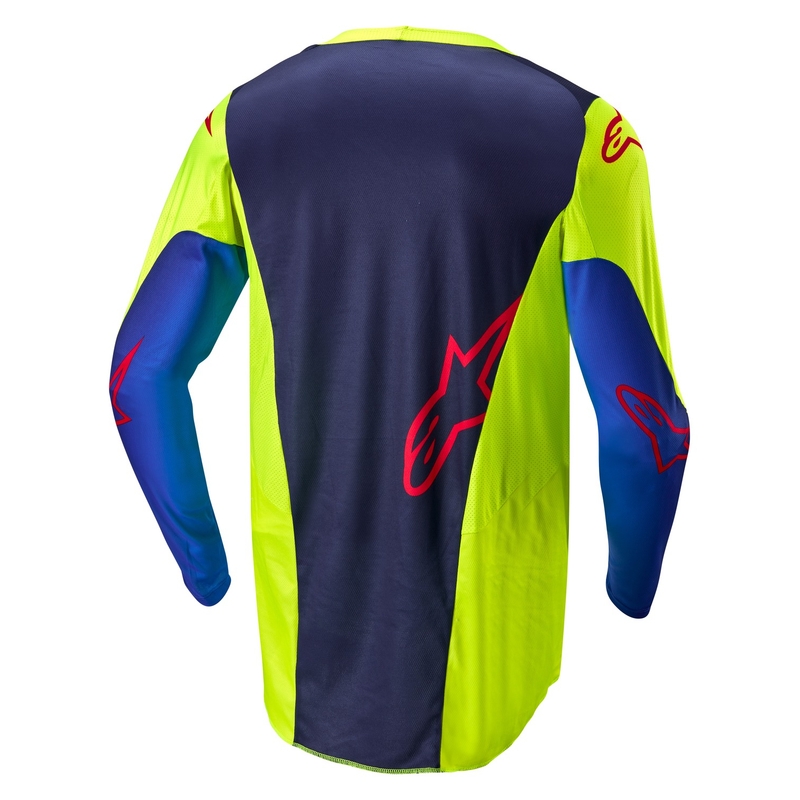 Maillot de motocross Alpinestars Racer Hoen jaune fluo-bleu-rouge