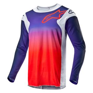 Maillot cross Alpinestars Racer Hoen 2024 gris-bleu-orange