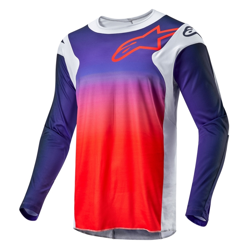 Maillot de motocross Alpinestars Racer Hoen gris-bleu-orange