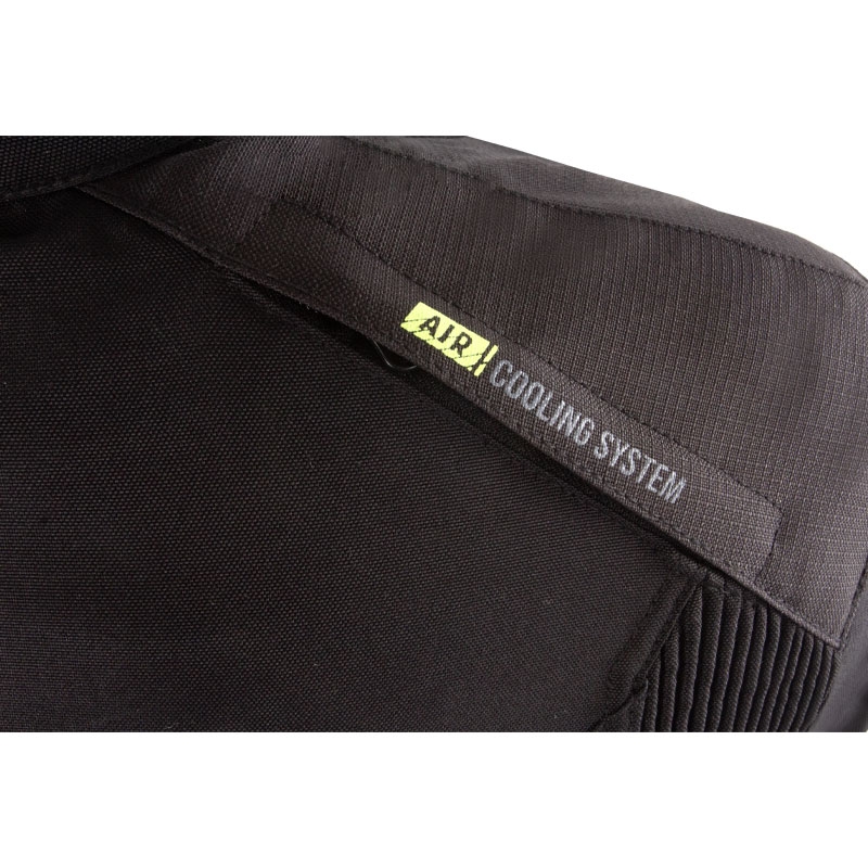 Veste de moto Street Racer Flex noir-jaune fluo