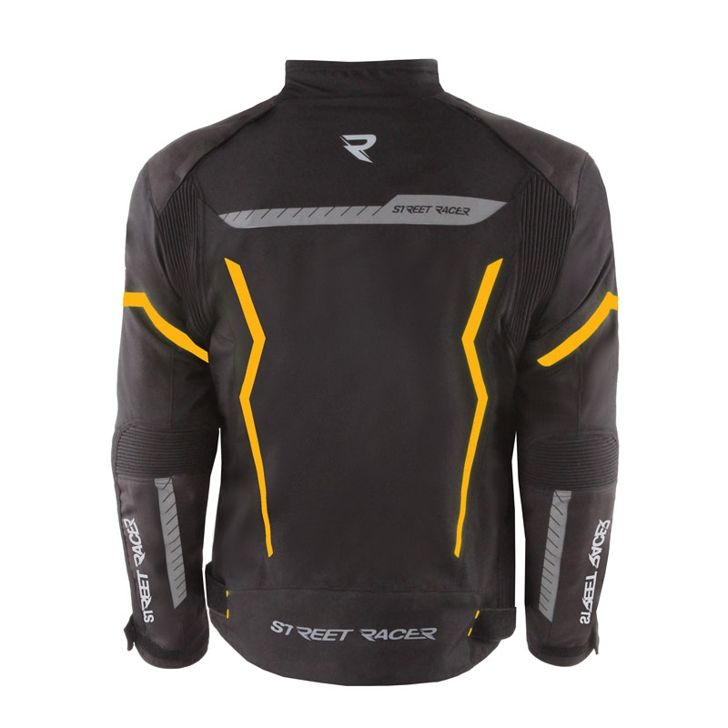 Veste de moto Street Racer Flex Air noir-orange