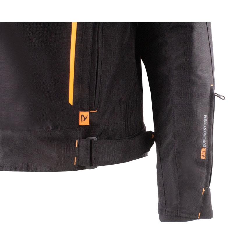 Veste de moto Street Racer Flex noir-orange