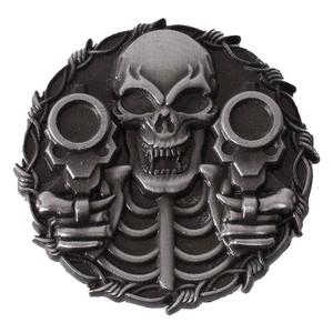 Insigne de crâne avec pistolets