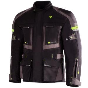 Veste de moto Street Racer Rocket noir-gris-jaune fluo
