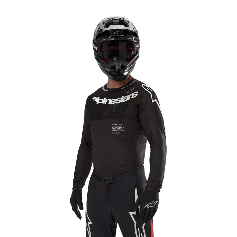 Motokrosový dres Alpinestars Supertech Ward 2024 černo-červeno-bílý